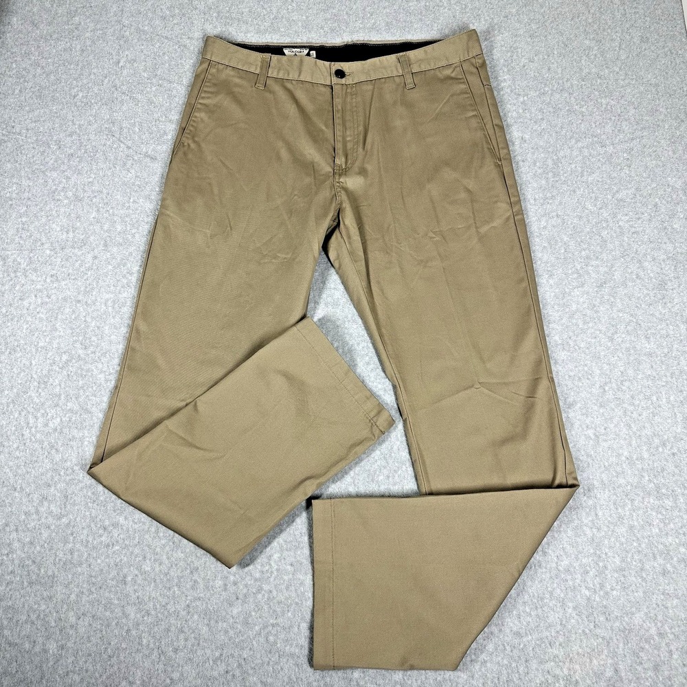 Volcom Corpo Class Chino‎ Straight Pants 34 (34x33) Tan Casual Skate Surf